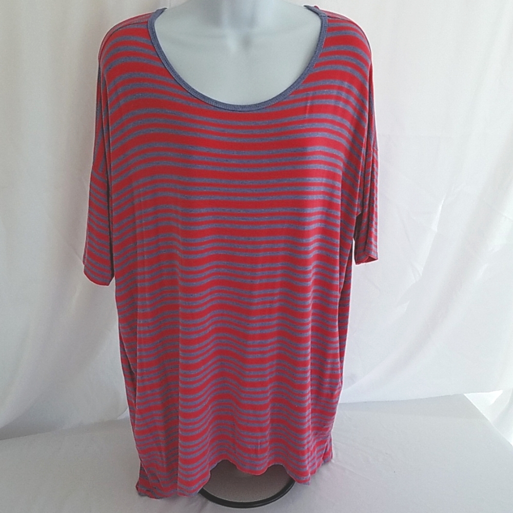 LulaRoe Women's Stripped Short Sleeve Tee Shirt Size Medium
